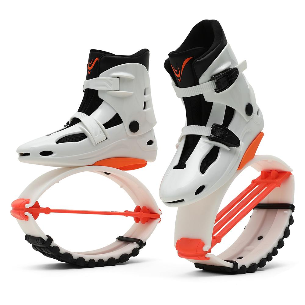 Känguru-Sprungschuhe, Fitness, Sport, Unisex, Bounce, Anti-Schwerkraft-Stiefel, für Zuhause, Fitnessstudio, Bodybuilding XL 39-41 weiß/orange