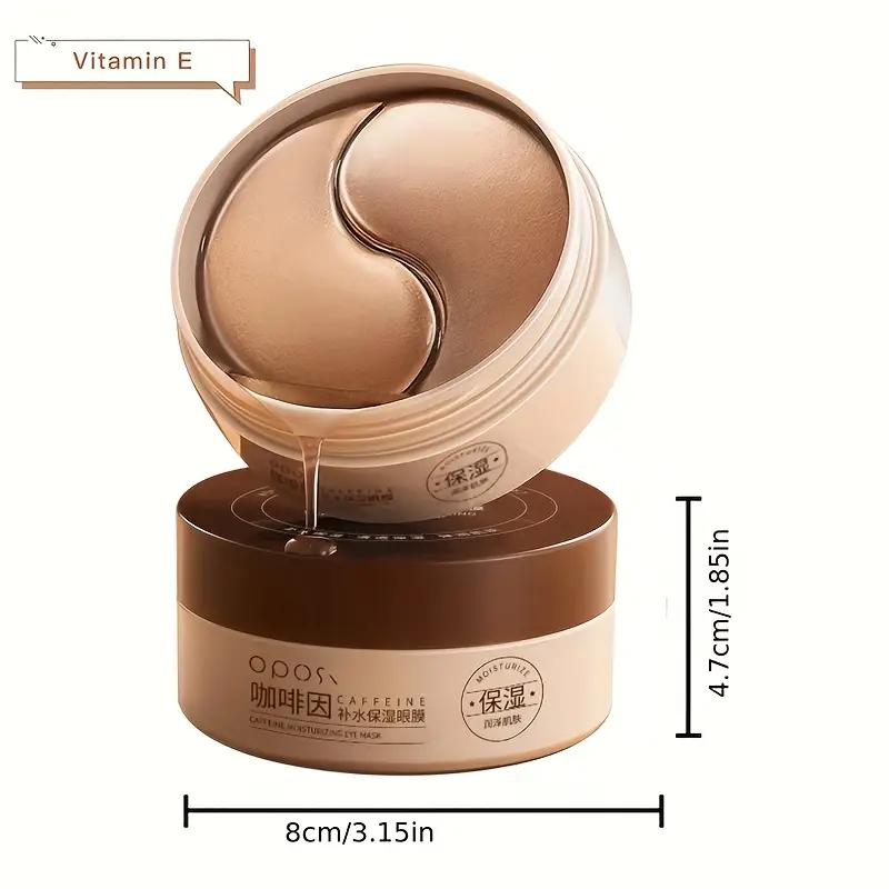 Augenpads mit Koffein und Niacinamid, Anti-Aging-Behandlungsmaske gegen Augenringe, Schwellungen und Fältchen, feuchtigkeitsspendend, straffend, Pflege unter den Augen, 60 Stück Eye Mask