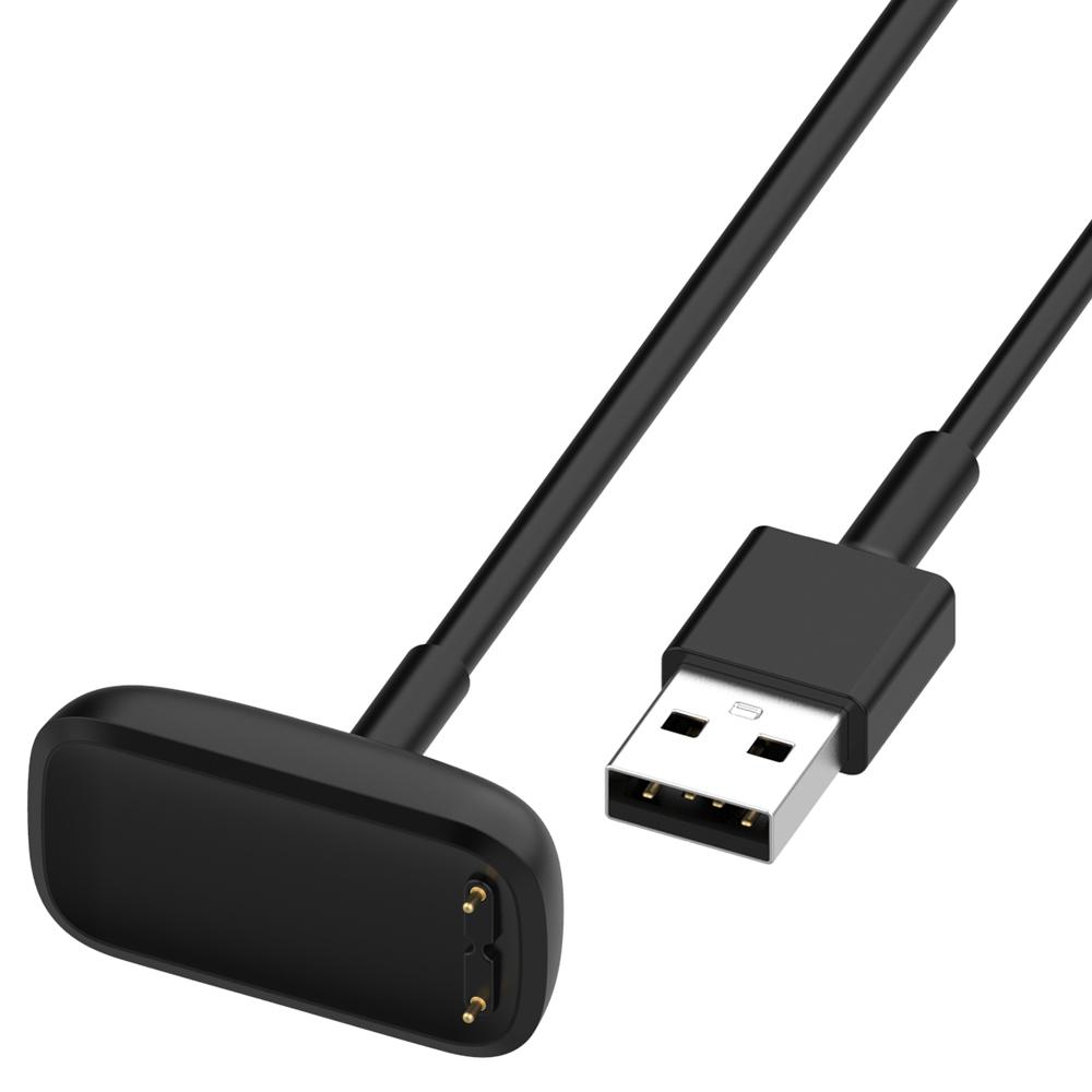3,3 Fuß Ladegerät für Fitbit Charge 5/Charge 6/Luxe Ladekabel Ersatz-USB-Kabel für Fitbit Charge 6 Band Starker Magnet schwarz