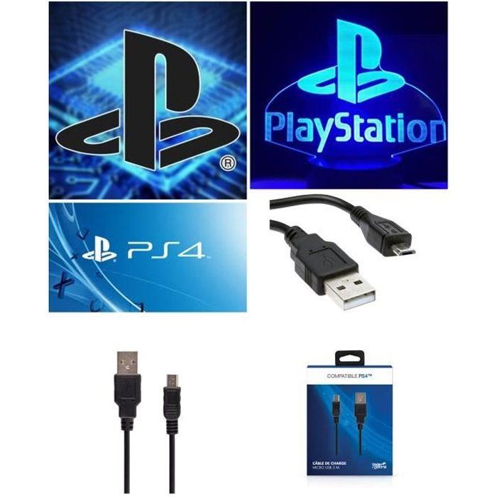 PS4-Lade- und PS4-Synchronisierungskabel – Micro-USB, 3 m, Schwarz schwarz