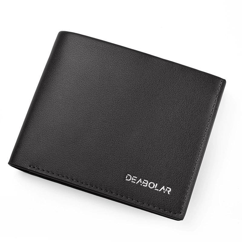 Leder Herren Geldbörse Premium Produkt Geldbörsen für Mann Kurz Schwarz Geldbörse Portefeuille Homme Kurz Geldbörsen