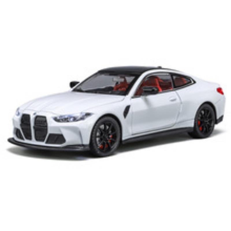 1/24 BMW M4 Coupé Sportwagenmodell aus Legierung, Druckgussmetall, Rennwagen, Modelle, Simulation, Sound/Light-Kollektion, Kinderspielzeug, Geschenk 1/24-Size:21*9.5*5cm weiß