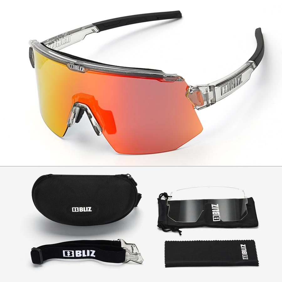B BLIZ Breeze Radsportbrille Brille Rennrad Sonnenbrille für Mann Frau mtb Fahrradbrille Mountainbike Brillen 2 Linsen Transparent 2 lens brown