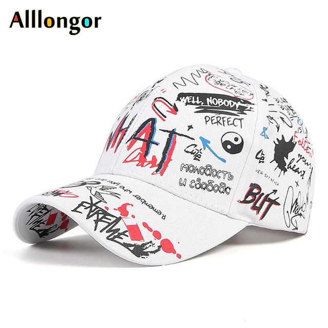 Männer und Frauen Frühling und Sommer Persönlichkeit Graffiti Baseball Kappe Outdoor Sport Golf Caps Casual Reise Hut Einstellbar Rapper Hip-Hop Hut Unisex Hüte