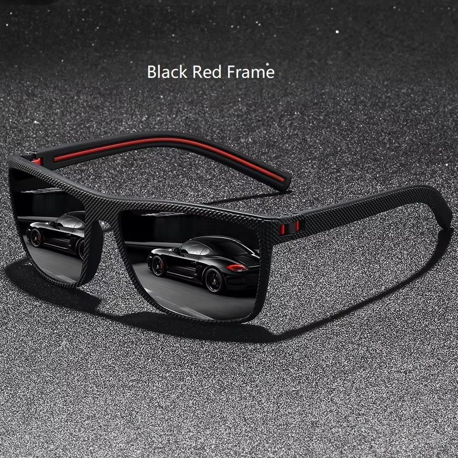 Polarisierte Sonnenbrille für Herren UV400 Schutz Leichter Rahmen Fahren Angeln Golf Quadratisch Mode Sonnenbrille Damen