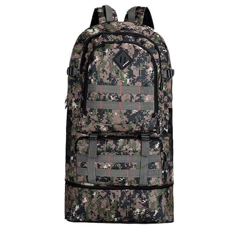 Herrenrucksäcke Outdoor-Bergsteigertaschen mit großem Fassungsvermögen von 70 Litern Camouflage-Rucksäcke Herren-Reisetaschen Rucksäcke Sport-Reisetaschen One Size camouflage