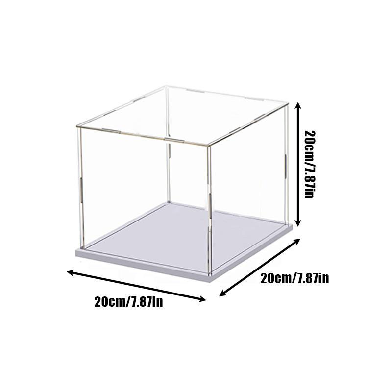 1 Stück transparente Acryl-Displaybox, Aufbewahrung, staubdichter Schutz, Vitrine, Desktop-Aufbewahrung, Heimaufbewahrung 20*20*20cm