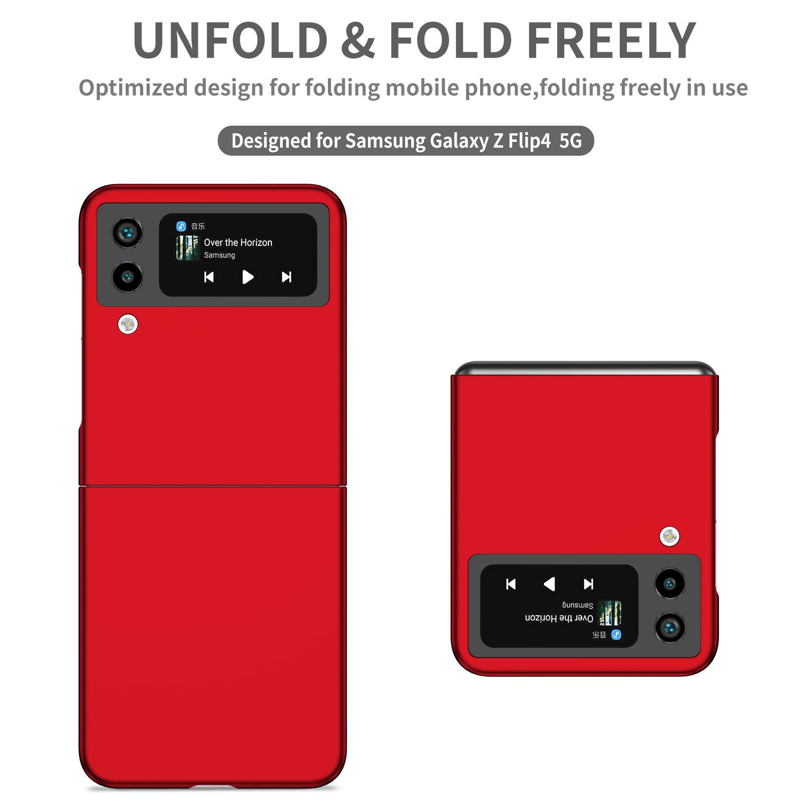 Kratzfeste Bequeme Modehülle für Samsung Galaxy Z Flip 7 6 4 5 5G flip7 flip6 flip2 Flip4 flip5 Flip3 Flip 3 2 1 Rutschfeste Hülle for Samsung Z Flip 4 rot