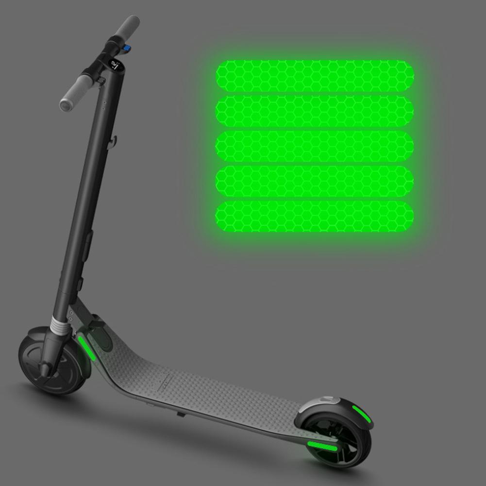 4 Stück reflektierende Aufkleber für Ninebot ES1 ES2 ES3 ES4 E22 E25 Elektroroller grün