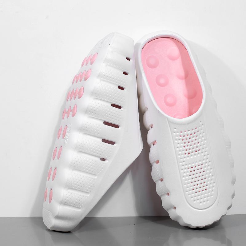 Sommer Männer Sandalen Strand Hausschuhe Mode Outdoor Hausschuhe Casual Strand Wasser Sport Schuhe Atmungsaktive Hohl Flip-Flops Günstige Männliche Aqua Sneaker 40/41 weiß