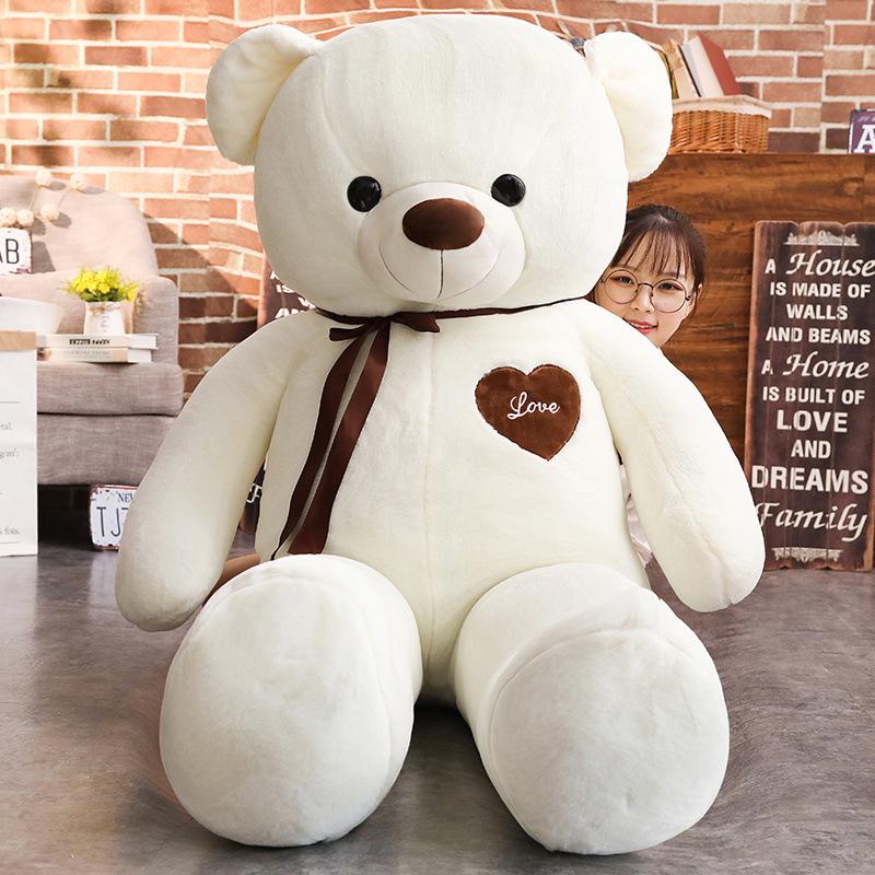Amerikanischer Großer Bär Puppe Große Größe Teddybär Plüschtier Kuschelbär Schleifenbär Niedlicher Großer Bär Geschenk Geschenk für Freundin 60cm