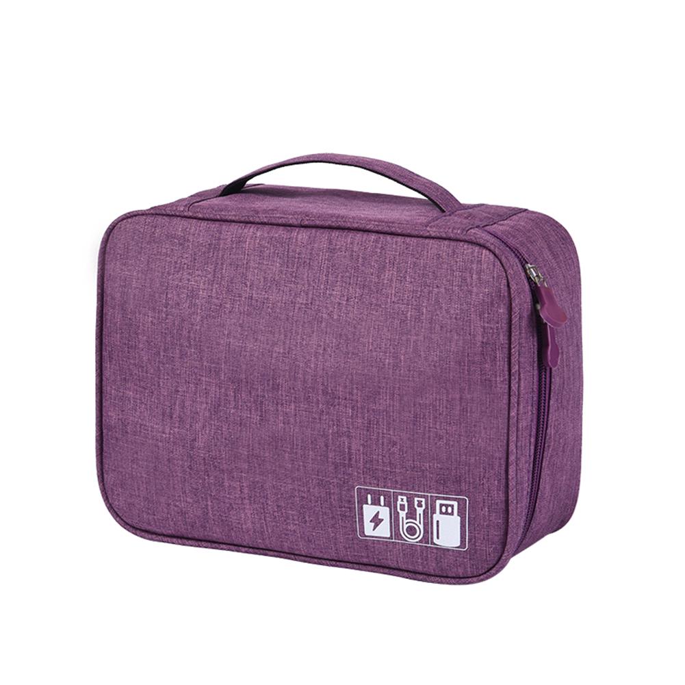 Elektronischer Organizer, Reise-Universal-Kabel-Organizer, Elektronik-Zubehör, Aufbewahrungstasche, Gadget-Ausrüstungshüllen für Kindle, Smartphone, Kabel, Ladegerät violett