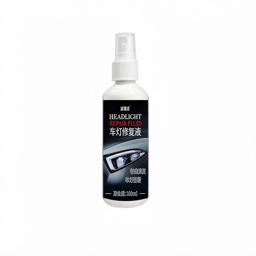Autoscheinwerfer-Restaurations-Kit Reparaturflüssigkeit Linsenreiniger-Spray Entfernt Gelbe Oxidation Kratzer Polieren DIY Auto-Licht-Renovierung 100ml black