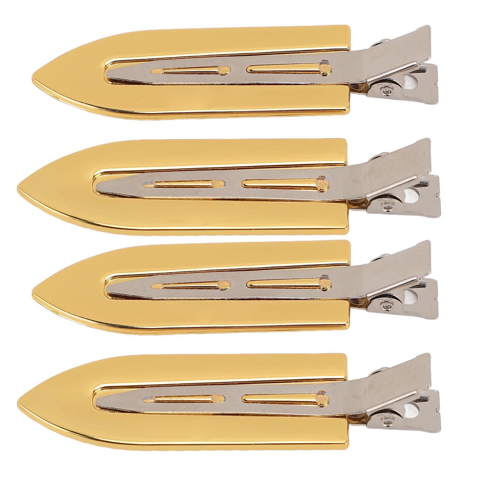 4 STÜCK Knickfreie Haarspangen Kratzschutz Elegante flache Steckspange für Friseurbedarf Pony Wellen