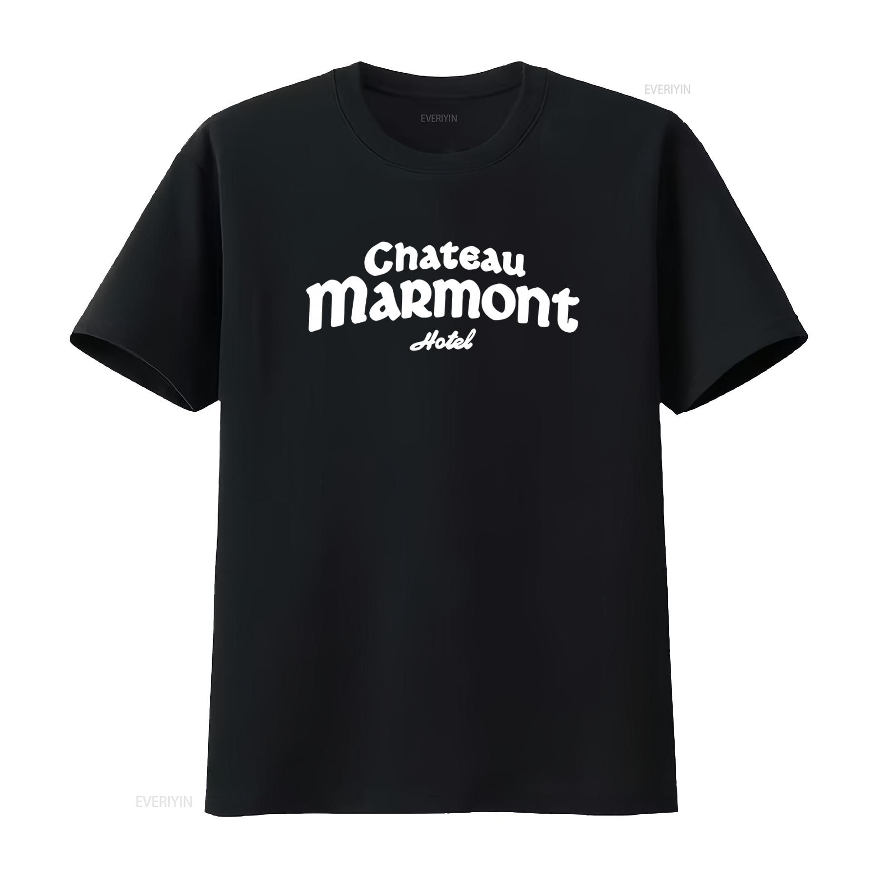 1970er Vintage Chateau Marmont Hotel Logo T-Shirt für Retro-Stil Mode vintage Gewaschen Atmungsaktiv Lässig Designer-Kleidung 4XL