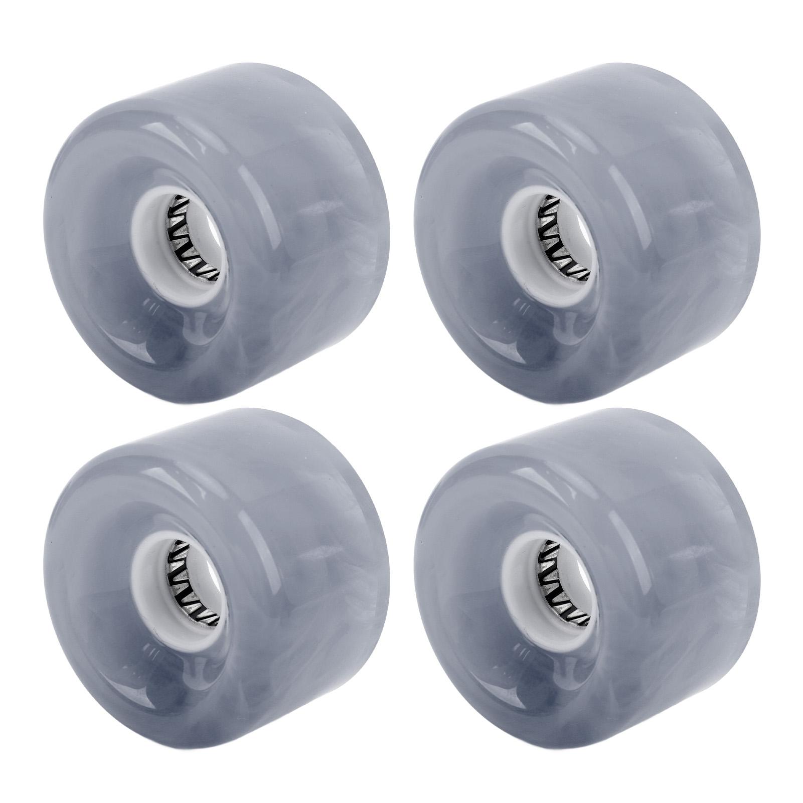 4 Stück Skateboard Rollensatz Ersatz 78A Härte PU Durchscheinend Blinkend Longboard Skateboard