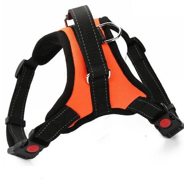 Haustier Hund verstellbare Traktion Weste weicher Brustgurt große Hundeleine Geschirr für Spaziergänge mit Hunden Upgrade XS-XL XL orange