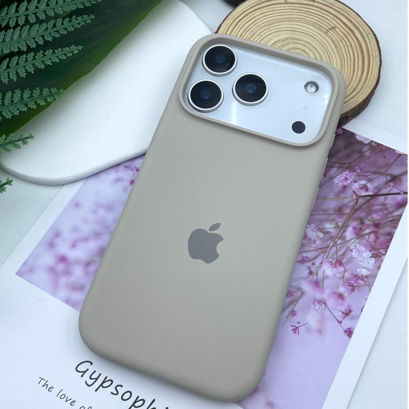 Handyhülle aus flüssigem Silikon für Apple iPhone 17 Pro Max - Einfarbig Große Aussparung Stoßfest Vollständige Abdeckung für iPhone 16/15/14/13/12/11/Pro/Plus/17 Air iPhone 17 Air licht grau