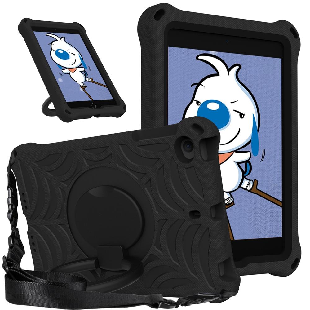 Für Apple iPad mini 5 2019 mini 1 2 3 4 5 mini4 mini5 Hülle EVA Kinder Sicher Zugring Stoßfest Schultergurt Ständer Tablet Hülle For iPad mini 1 2 3 4 5 schwarz