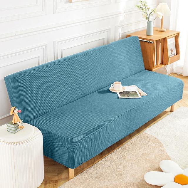 2022 neue Jacquard Sofa Bett Abdeckung Stretch Sofa Abdeckung Ohne Armlehnen Non-Slip Gerade Sofa Schonbezug Für Wohnzimmer Hause hotel S Size 120-155CM