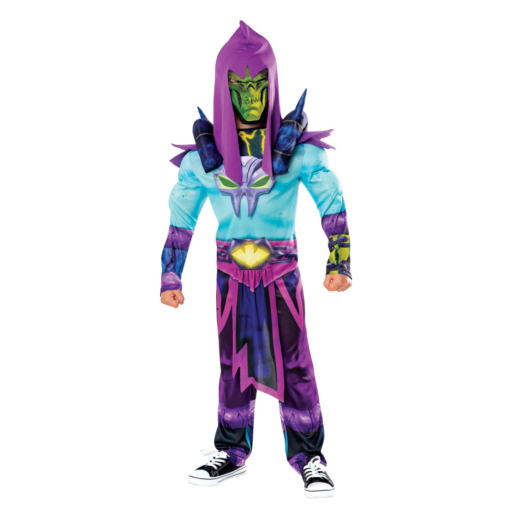 Masters Of The Universe Deluxe-Skeletor-Kostüm für Kinder 7-8 Years blau/violett