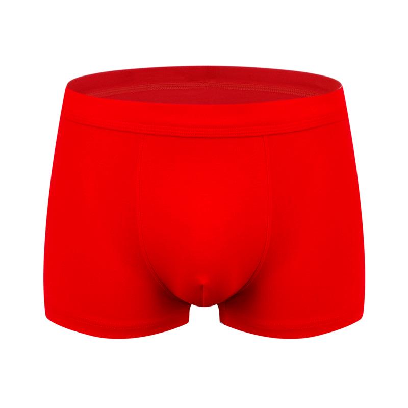 Baumwoll-Herren-Boxershorts, belüftet, große Boxershorts, solide, weiche Unterwäsche 9XL rot