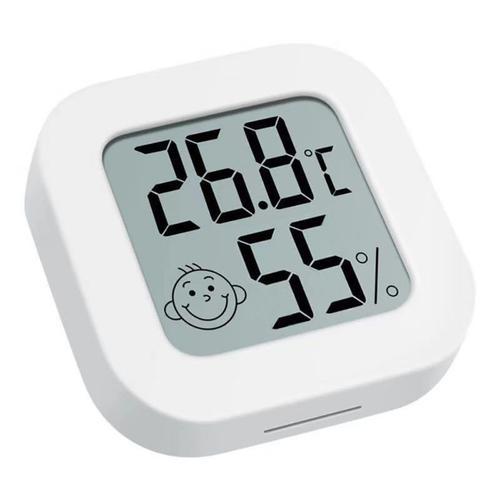 2025 Mini-LCD-Digitalthermometer Hygrometer Innenraum Elektronisches Temperatur-Feuchtigkeitsmessgerät Sensormessgerät Wetterstation für Zuhause With battery weiß