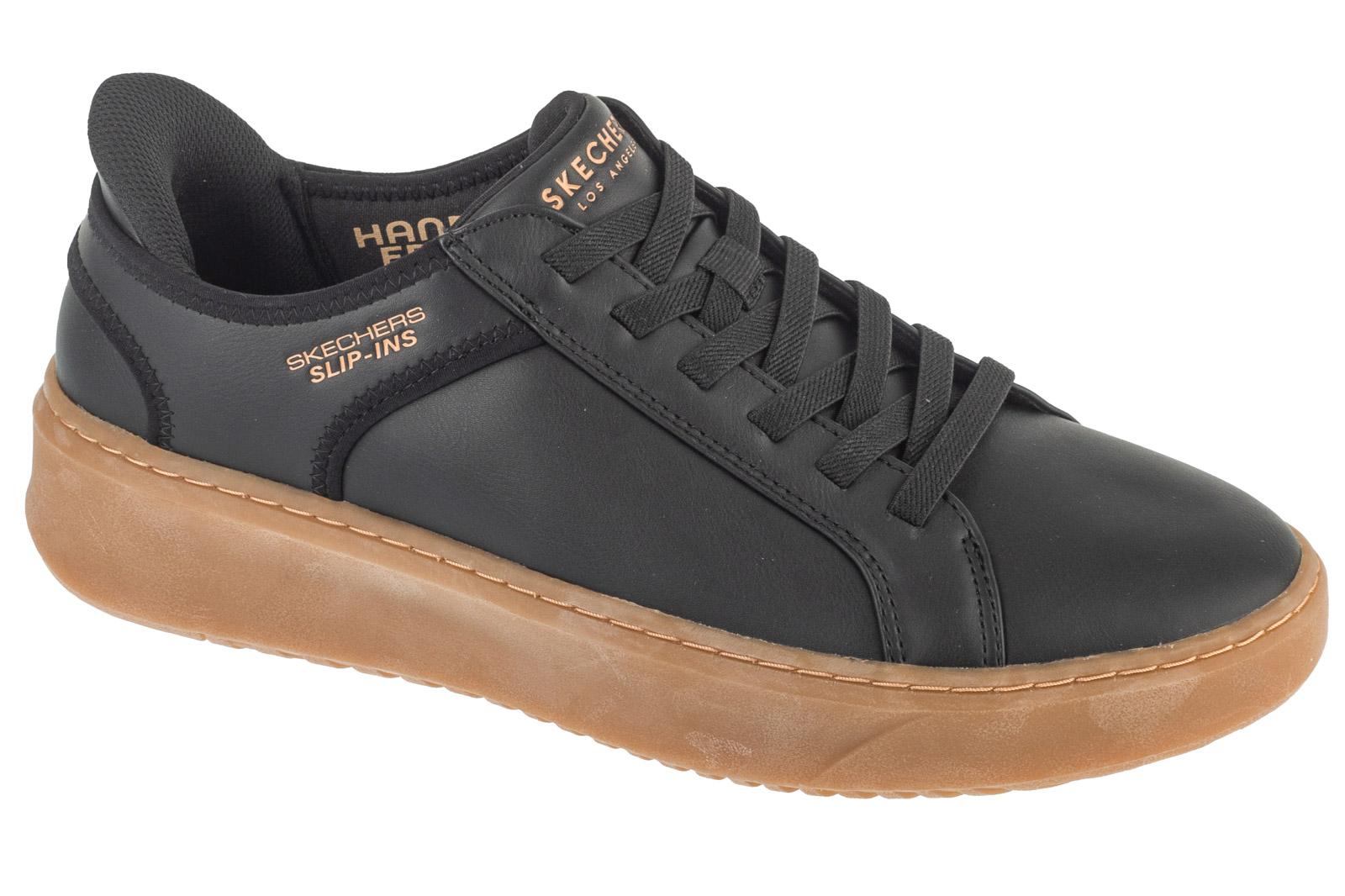 Skechers Slip-Ins: Court Break - Suit Sneaker, schwarze Herren Sneaker 42 schwarz