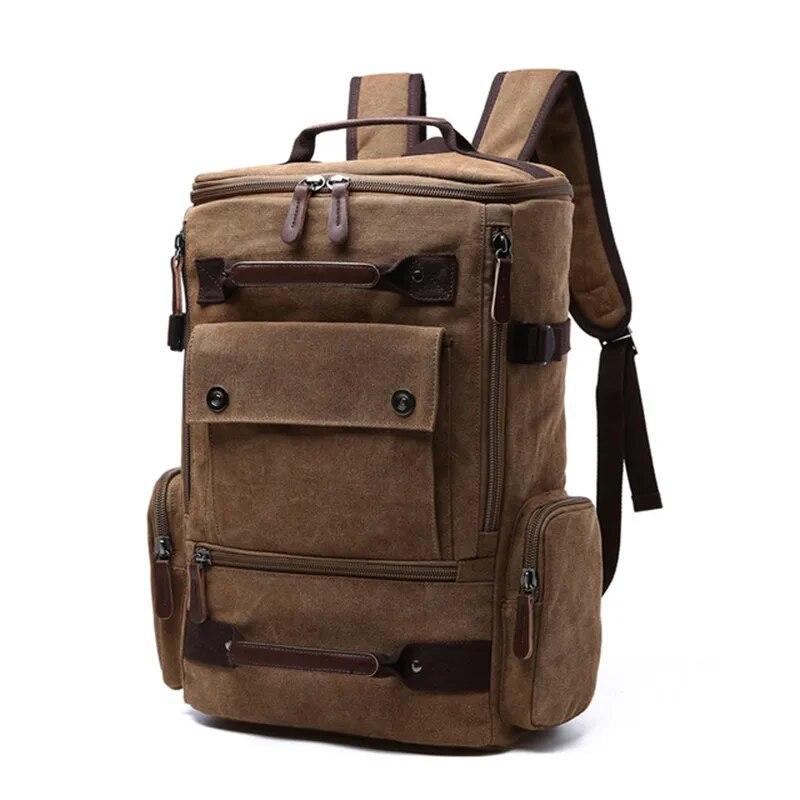 Herren-Rucksack, Vintage-Leinwand-Rucksack, Schultasche, Herren-Reisetaschen, große Kapazität, Rucksack, Laptop-Rucksack, Tasche, Rucksack