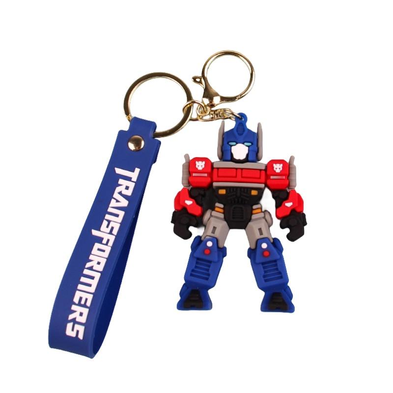 Neuer Transformers Schlüsselanhänger Cartoon Pvc Optimus Prime Figur Taschenanhänger Großhandel rot