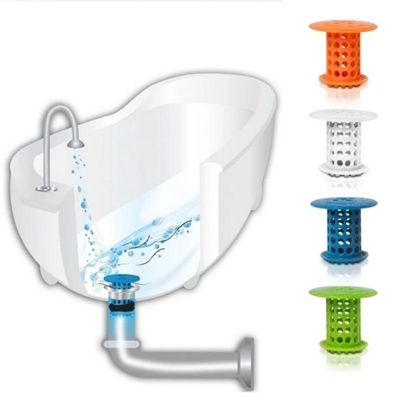 Neue Badewanne Teich Anti Held Im Tank Bodenablaufstopfen Haare Haare Reinigungs-Kollektor Verstopfungsfreies Gerät Duschablauf Haarfänger blau