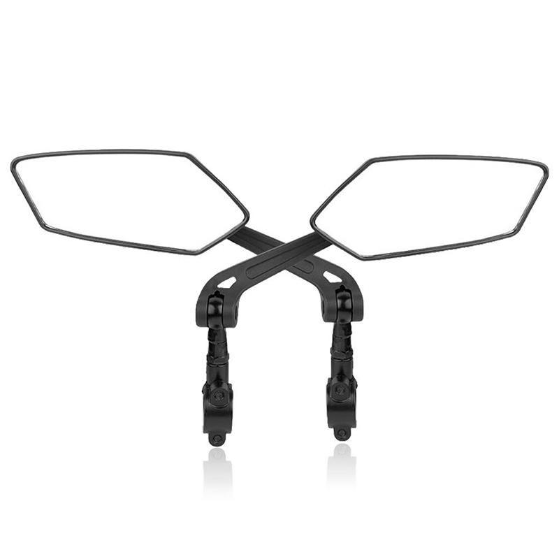 Mountainbike-Rückspiegel, Elektrofahrrad-Flachspiegel, 360 Grad verstellbarer Reflektor, Rückfahrspiegel, Fahrradzubehör schwarz