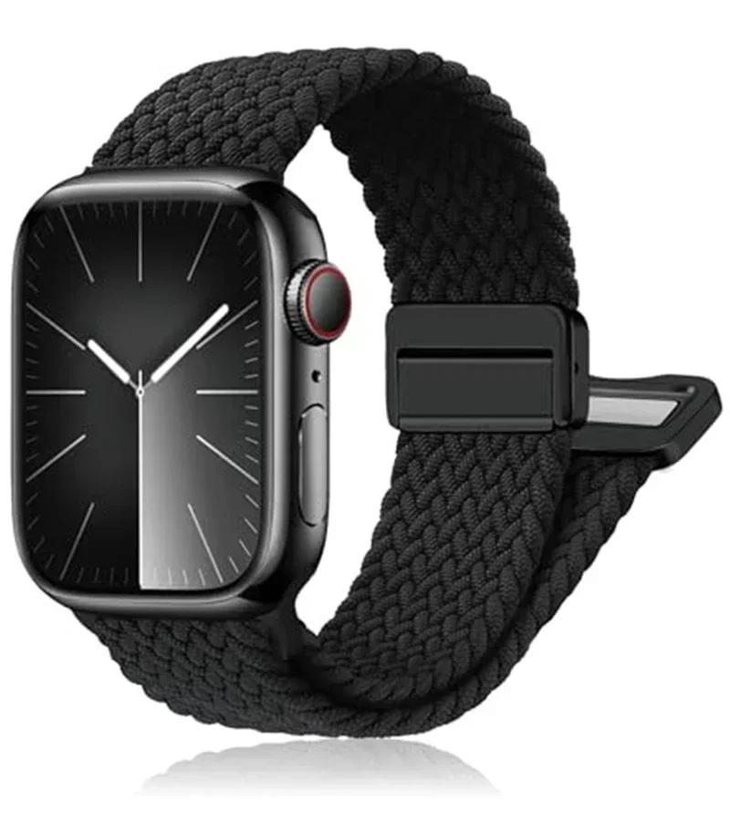 Geflochtenes Armband für Apple Watch Armband 44mm 40mm 45mm 46mm 49mm 41mm 38 Magnetisches correa Armband iWatch Serie se 7 6 8 9 10 Ultra 2 42-45-44-49-S10 46mm