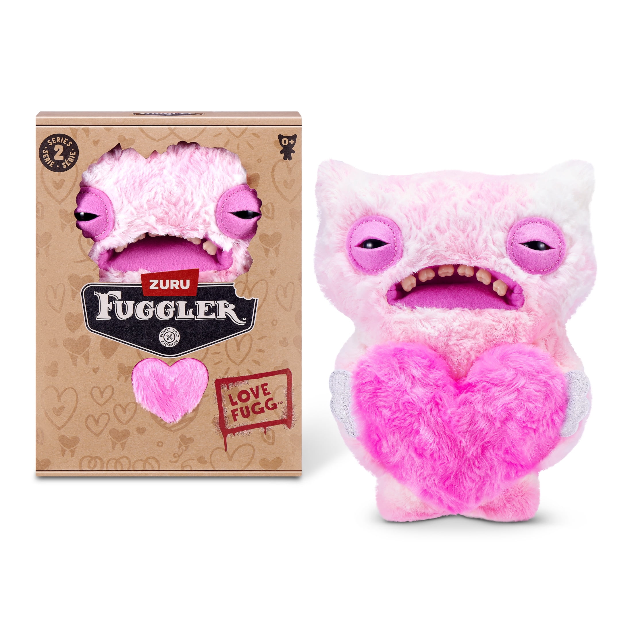 Fuggler Liebe Hässliche Zähne Monster Große Augen Sonderling Puppe Weiche Stofftiere Kuscheltiere Stofftiere Sammlerstücke Weiche Kuscheltiere Niedlich 22cm pink