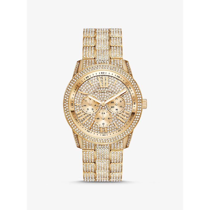 Michael Kors Übertriebene Brynn Pavé Goldfarbene Uhr MK6789 gold