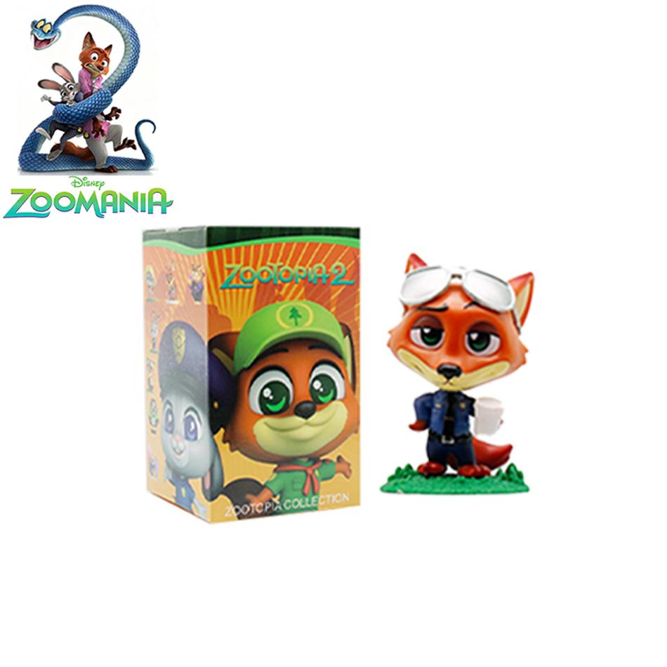 2026 Original Zootopia2 Blind Box Niedliche Nick Judy Actionfigur Mystery Box Anime Figuren Cartoon Sammelmodell Spielzeug beige