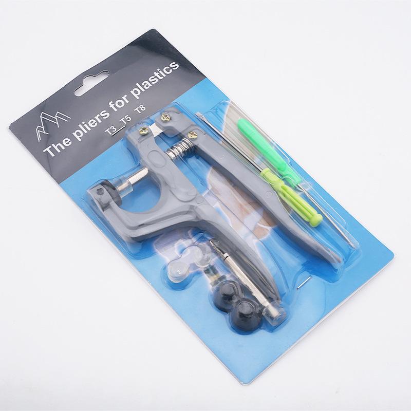 Farbenfrohes Harz Druckknopf Werkzeugset: T3, T5, T8 Druckknopfzange für DIY Knopfinstallation