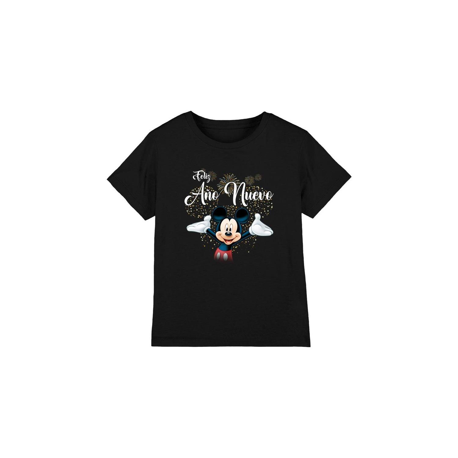 Disney Kinder/Kinder Spanisch Mickey Mouse Feuerwerk Neujahr T-Shirt 5-6 Years schwarz