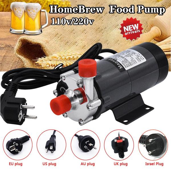 Bier Hause Brauen Pumpe Edelstahl Magnetische Pumpe Homebrew Lebensmittel Grade Hohe Temperatur Beständig Elektrische Antriebs Pumpe UK Plug-220V 15RM