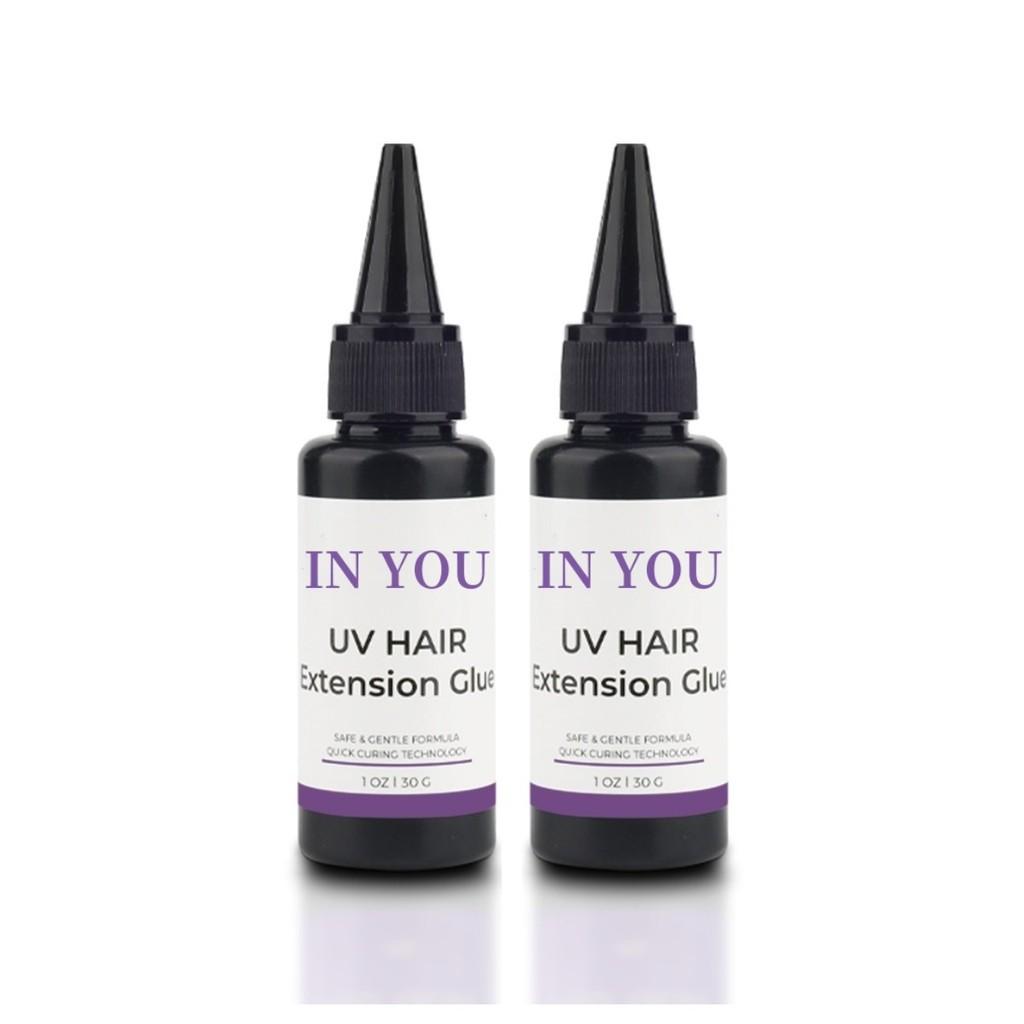 5er-Pack UV-Haarkleber 30g (1,06 Unzen),Schnellhärtendes Unsichtbares Harz,Professionelle Nahtlose Verbindungen für Extensions & Perücken 2 pcs