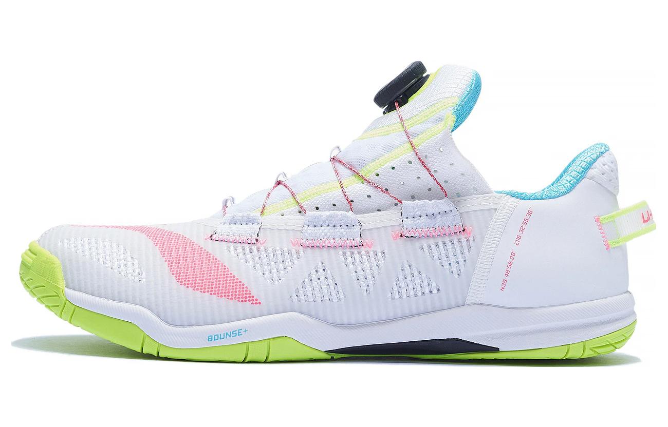 Li Ning Dämpfung Rutschfest Abriebfest Niedrig geschnitten Tischtennis Schuhe Unisex Weiß Grün Rosa APPT003-1 45