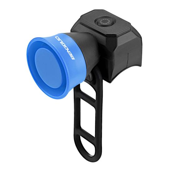 Elektrische Fahrradhupe, 120 dB lauter Ton, IPX4, wasserdicht, USB aufladbar, Mini-MTB-Lenkeralarmglocke, Fahrradzubehör Battery blau