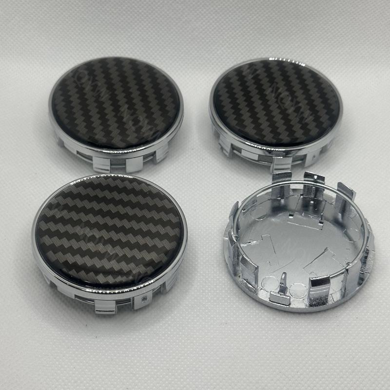 4 Teile/satz 54mm Auto Felgen Radkappen Auto Radnabenkappen Schwarz Silber ABS Kunststoff Radkappe Staubdichte Abdeckungen Auto Zubehör silber