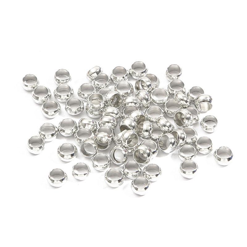 Kreative Stopper Ball Beliebte Erkenntnisse Schmuck Liefert Kupfer Crimp End Perlen Spacer Perlen Hohe Qualität Dia 1,5-4mm Schmuck Machen 100-500 teile/los 1.5mm 500PCS/Pack silber