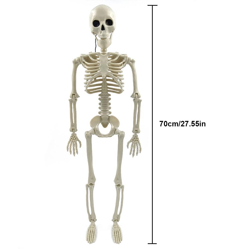 170cm Halloween Horror Anatomie Bewegliches Skelett Halloween Requisiten Bewegliche Lebensgroße Skelett Requisite Halloween Dekoration gray