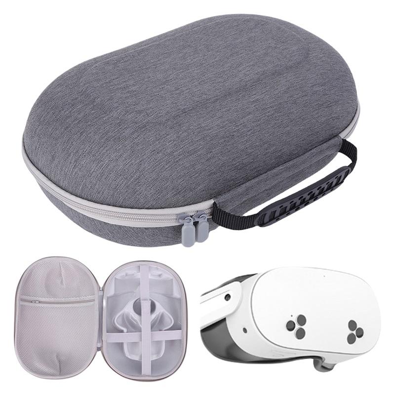 Robuste Tragekoffer Mehrfache Fächer Tragbare Reisekoffer mit Netztasche Schutzhülle für Meta Quest 3S VR Zubehör