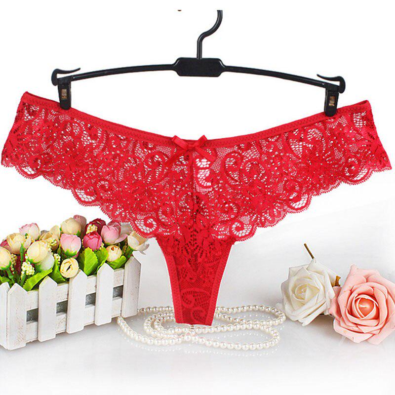 Europa Sexy Höschen Frauen Unterwäsche Tanga Frau String Nahtlose Bikini Mini Slip Weibliche Dessous M rot