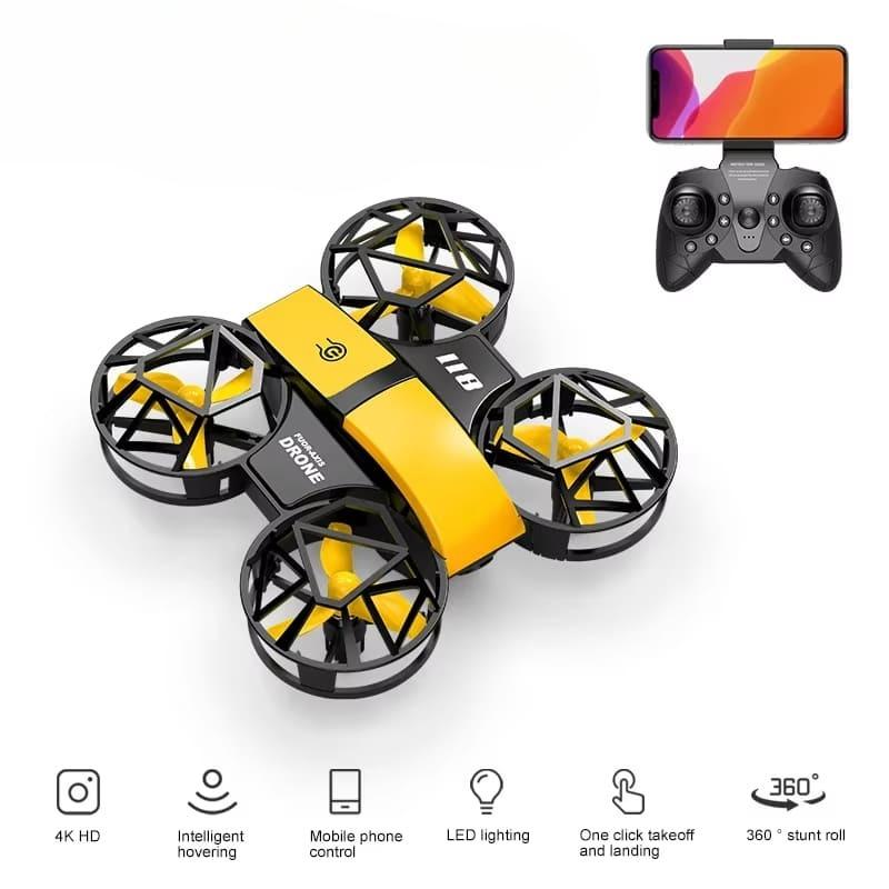 Neue Mini-Drohne 4k Professionelle HD 1080P Weitwinkelkamera WiFi FPV Fernbedienungsdrohne Höhenhaltung 8000m Drohne Kinderspielzeug Geschenk Kinder Without camera 2 B gelb