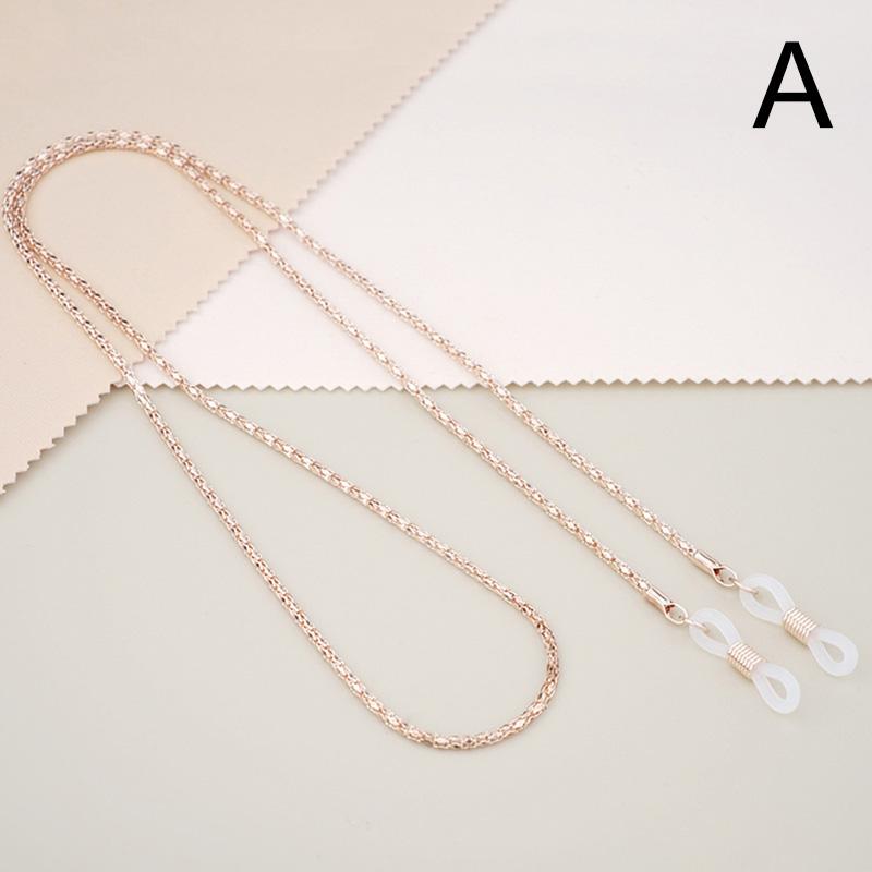 1PC Mode Brillen Strap Metall Lanyard Halter Hängenden Seil Maske Kette Brillen Zubehör A