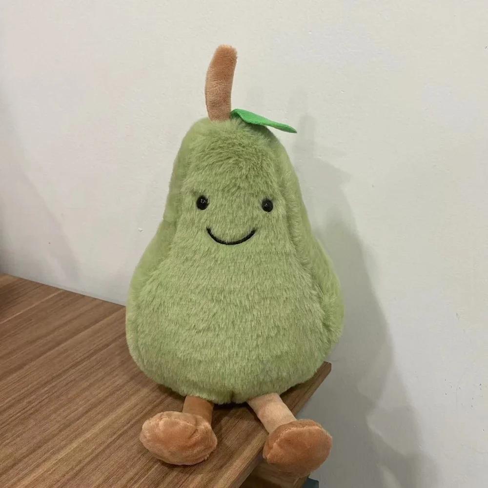 23CM Hoher Erscheinungsgrad Superweiches Frucht Birne Plüschtier Niedliche Grüne Gelbe Kawaii Puppe Für Kindergeburtstag Weihnachtsgeschenk 23cm beige
